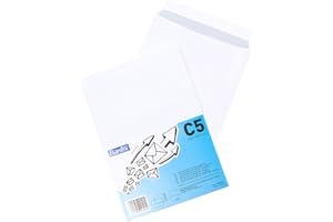 Bantex Briefumschläge DIN C5 (22,9 x 16,2 cm) / Umschläge mit Abziehstreifen, 25 Stück in Folienpackung (Weiß)