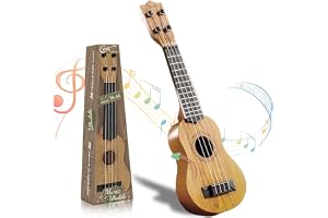 SGZIOO 42 cm gitarr för barn, Ukulele barn, gitarrleksak med 4 justerbara strängar, pedagogiska musikleksaker för barn, nybör