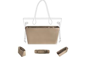 DGAZ Jedwabny organizer do torebek pasuje do LV Neverfull PM/MM/GM, jedwabiście gładki w dotyku, luksusowa torebka i torba do modelowania (trencz, mm)