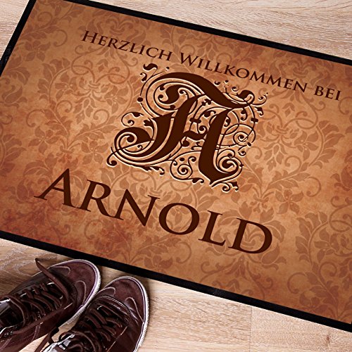 Cera & Toys Stilvolle Fußmatte mit Monogramm persönlich gestaltbar – 50×70 cm für Innen- u. Außenbereich - 3