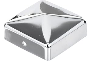 GAH-ALBERTS Alberts 327064 Tapa de poste para postes de madera | forma plana | acero inoxidable | 70 x 70 mm