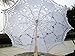 Produktbild icase4u® Hochzeitsschirm Deko schirm Sonnenschirm Spitze Romantische Party Foto Requisiten Regenschirm Brautschirm lace Umbrella Spitzenschirm für die HochzeitGesticktes Cotton (Weiß)
