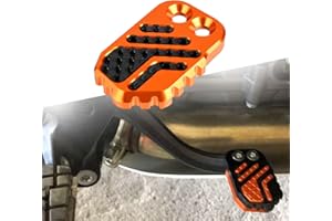 ‎QJY-MOTOR PART-STORE Motorrad Bremspedal hinten Fußstützenverlängerung für DUKE 390 690 Enduro 790/890 Adventure R/S Per 950 990 1050 1090 1190 1290 Adventure(Orange/Schwarz)