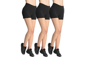 4How Short de Sport Femme en Coton Taille Haute Anti-Transparent Confortable Respirant Yoga Fitness Course à Pied Cyclisme Entraînement Boxer Quotidien