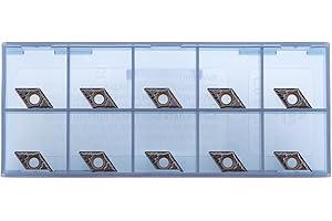 CDBP DCMT070204/DCMT21.51 Inserti per Tornio Carburo di Tungsteno, Taglienti Tornio Indexabili per Acciaio, Ghisa e Leghe, Utensili CNC Professionali, 10 Pezzi