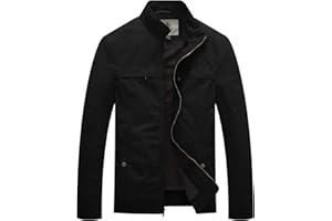 WenVen Clásica Chaqueta Hombre Cazadora Entretiempo Chaqueta Militar Hombre Chaqueta Aviador y Primavera Otoño Verano Cazadoras Caballero Regular Fit Chaqueta Hombre Entretiempo