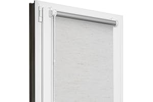 ‎ESTIKA Estika Verdunklungsrollo Thermorollo ohne Bohren - 100 cm x 120 cm - Flachs - 13 Stoff Farben, Rollos für Fenster ohne Bohren, Klemmfix rollos für Fenster innen (100 cm Stoffbreite)