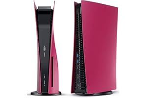 Benazcap Frontalino Cover Rosso Piastra di Ricambio per Disc Version Console, Piastre Laterali Rigide Antiurto Custodia Pelle per Console Versione Disco - Cosmic Red