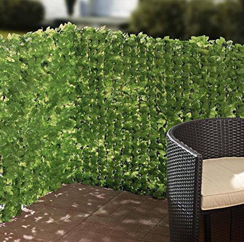 Balkon-Sichtschutz Efeu – Zuschneidbar – Grün – 3 x 1 m - 2