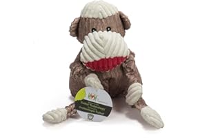 HuggleHounds Cane-Play Peluche, Velluto a Coste, L