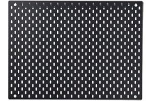 home stuff Pegboard Wall Organiser Board White Plastic Pegboards Home and Office Storage Kitchen Organization Wall Hanging Pegboard Combination Rack Mount (Black, 76x56 CM)