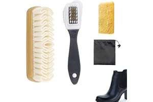 XoeLLe Spazzole per Scarpe Scamosciate, Set di 4 Spazzole Scarpe Spazzola Premium per Pelle e Tessuti Crespa per Scarpe Spazzola per Pelle di Nabuk Delicata Pulizia Delle Scarpe in Scamosciata