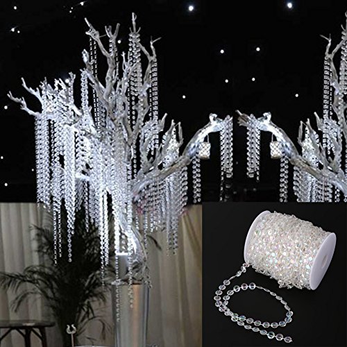 30 M Acrylkristall Garland Strang Kette hängende Diamant-Korn-DIY Dekor-Hochzeit oder als Handarbeit als Vorhang 30M - 6