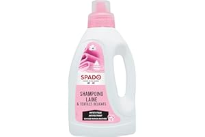 SPADO - Shampooing laine & textiles délicats - Lavage main ou machine - Antistatique - Anti feutrant - Protection & douceur - 750 ML - Fabriqué en France