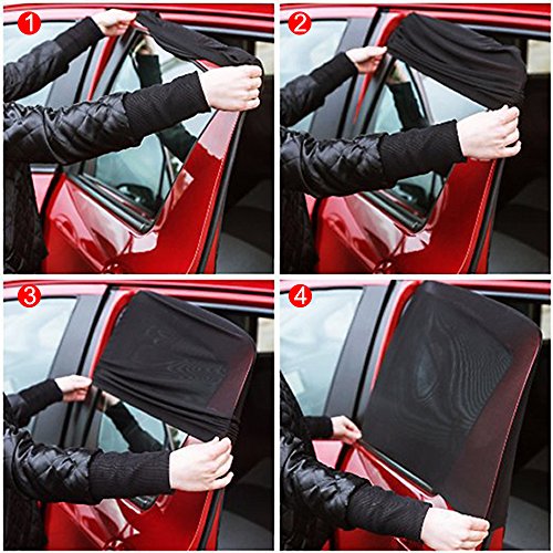 Vanwalk Auto Fenster Schatten, Sun Window Shade Screen Cover Block UV Strahlen für Kinder und Haustiere (Packung mit 2) - 4