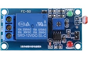ESTINK Module de Capteur de Lumiere, 12V Stable Module de relais de photorésistance LDR Contrôleur Capteur de Lumière