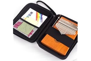 SPORTARC Kalimba Case, 17/21 Tone Kalimba Box, Nero, Impermeabile, Portatile, EVA Storage Case