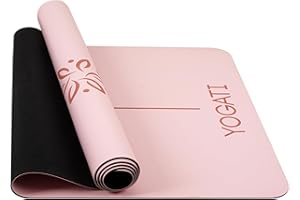 YOGATI Estera de yoga de goma rosa
