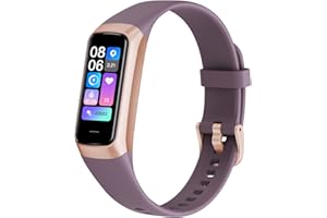 MORELOCO Fitness Tracker Activity Tracker 1.10''AMOLED Touch Color Screen,Smart Watch with 24/7 Blood Oxygen Heart Rate and Sleep Monitor,IP68 Waterproof,Step Counter Health for Women Men (Bordeaux Red)