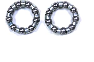 OldNewBikes Cojinetes rodamientos (2 uds.) de 9 Bolas de Acero de 1/4" (6,35mm) para Eje de pedalier de Bicicleta clásica Retro Vintage