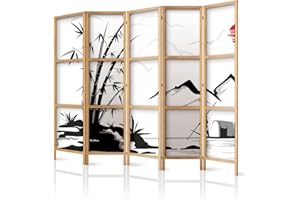 ‎FRAMED CONCEPT framed concept - Paravent Raumteiler aus Holz 225x172 cm, 5-teilig, einseitig, im orientalischen Stil