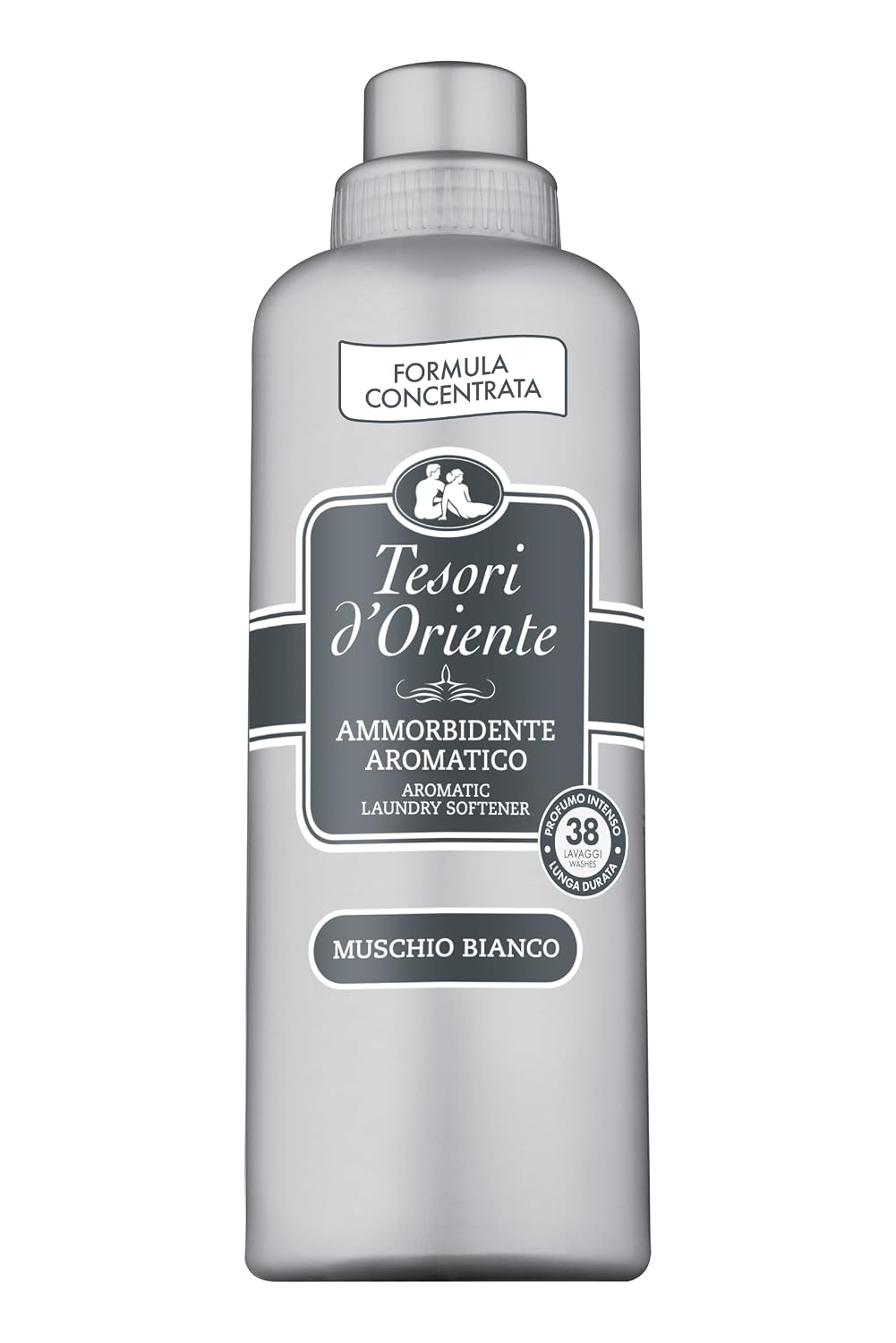 Tesori d'Oriente - Ammorbidente Lavatrice Concentrato al Muschio Bianco,Fino a 38 Lavaggi, con Preziose Microcapsule Per Capi Morbidi e Profumati, 760 ml