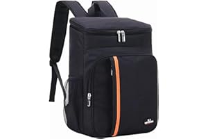 LCKARY Zaino Termico, Borsa Termica Per il Pranzo Capacità 22 litri, Adatto per lo shopping di feste di viaggio in campeggio con barbecue da picnic all'aperto (Nero)