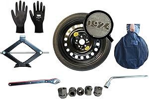 D'ANGELO 1988 Roue de secours galette 17" compatible avec Toyota Auris Sport Touring,Corolla, Suzuki Swace avec cric, cle, sac