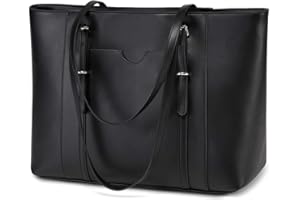 VASCHY Borsa Donna, Tote Bag Borse Donna Lavoro Borsa Tracolla Donna Elegante Borse a Mano Donna per PC 15.6 Pollici Borsa a Spalla Tracolla Borsa Shopping Grande Capacità Ufficio Scuola Nero