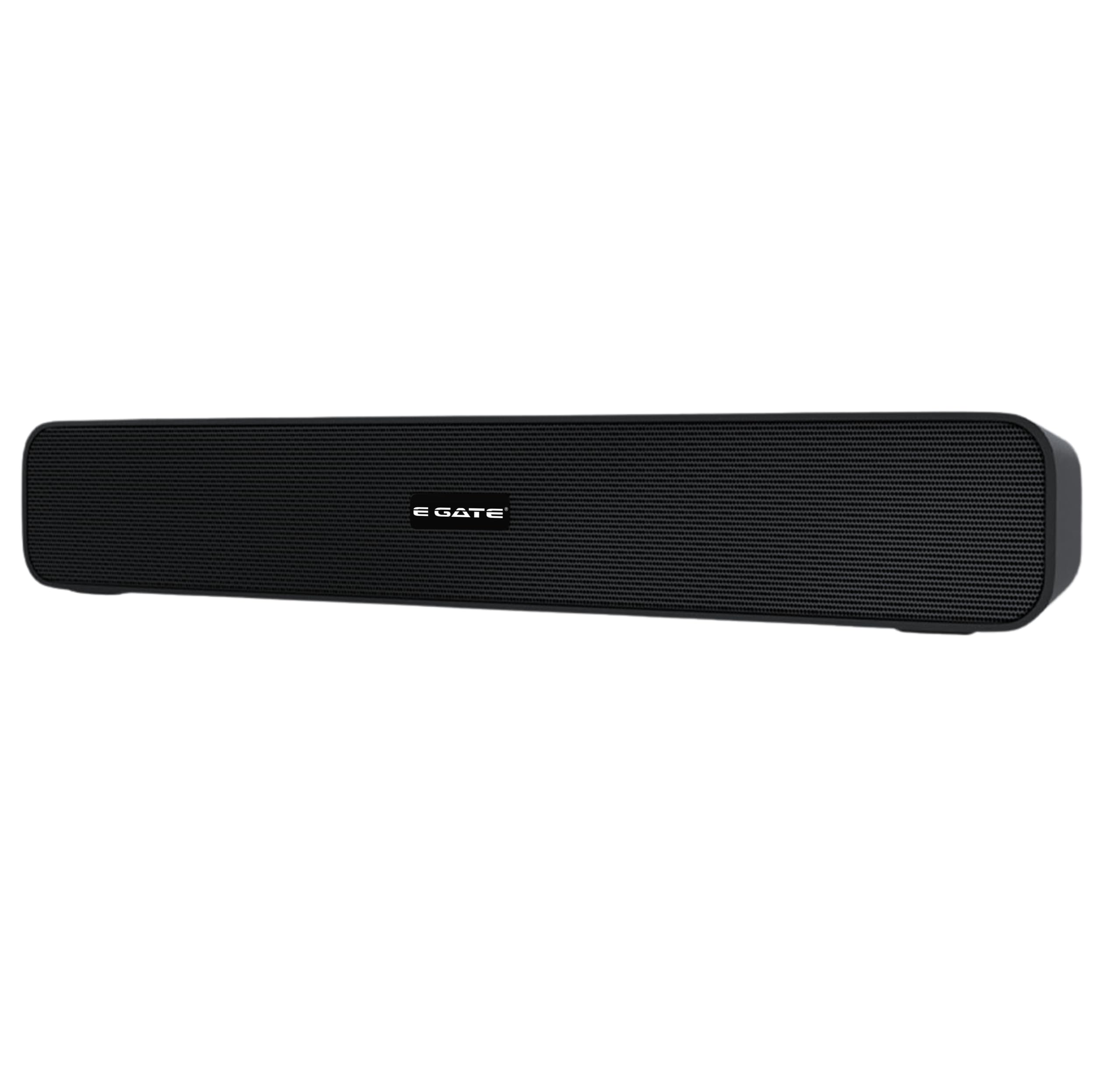 E GATE C201 | 16W Bluetooth Sound bar Speaker, Dual Drivers + Dual Passive Radiators for Extra bass, Upto 12 Hr Playback, Call Function, Bluetooth 5.3, Aux, mSD, USB, FM & TWS (Black)- eGate Soundbar