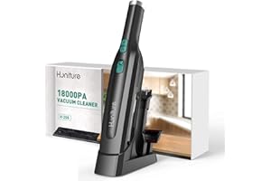 ‎HONITURE HONITURE Handstaubsauger, 18000Pa Handstaubsauger Akku, handsauger beutellos, Akkusauger für Auto Zuhause Wohnmobil Tierhaare (Schwarz)