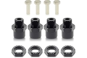 AUTOKAY 4PCS 12mm to 17mm Aluminum Wheel Hex Hub Adapter Conversion Extension for RC Car