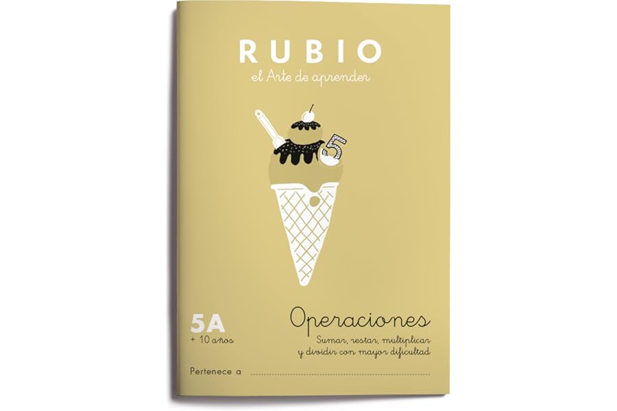 5A Operaciones RUBIO | Sumas, restas, multiplicaciones y divisiones 5º Primaria | +10 años (Operaciones y Problemas RUBIO)