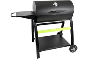 Cook'in garden - Barbacoa para Carbón Tonino 70 - Parrilla y Plancha - Barbacoa de Acero y Superficie de Cocción de Hierro Fundido Esmaltado - Gran Capacidad - Tapa y Termómetro - Jardín - CH527T