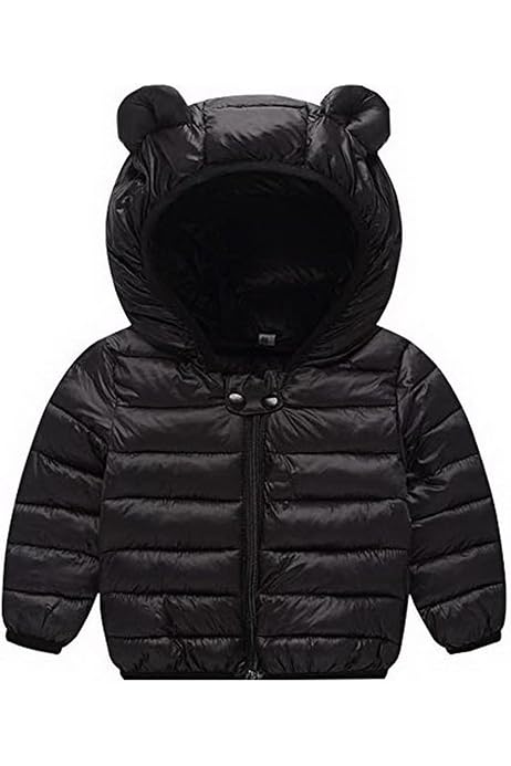 Manteau Fille Hiver à Capuche - Parka Matelassée Mi-longue, Très Chaude - Pour 3 à 8 Ans - Idéal Ski, école, Jeux