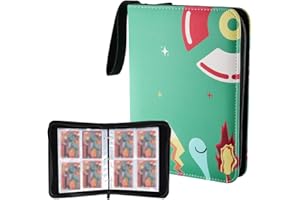 VONLUX 480 Pockets Trading Card Binder Cards Holder Album, 60 Pages 4-Pocket Card Binder PU Leather Collectible Card Album with Zipper for Boys Girls Collector