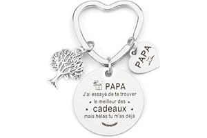 BOMEON Cadeau Papa, Porte-cles Papa, Cadeau Fete Des Peres, Cadeau Papa Anniversaire, Idee Cadeau Papa, Porte Clé Papa, Cadeau Papa Noel, Beau Papa Cadeau Original, Cadeau Beau Papa