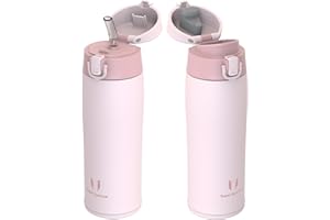 Super Sparrow Insulated Water Bottle - Travel Mug - 350ml, 500ml, 750ml，950ml - Stainless Steel Water Bottles - BPA Free - Leakproof Metal Bottles - Includes 2 Lids, Straw Lid & Spout Lid