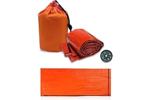 CQQNIU 1 Piece Emergency Sleeping Bag Nylon Bag First Aid Survival First Aid Rescue Cover Waterproof Ultra Light Portable Outdoor Comfortable Comfortable Thermal Insulation Sleeping Bag