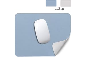 YingStar Alfombrilla de Ratón de Cuero PU Impermeable Leather Doble Cara 26 x 21 cm Mouse Mat Antideslizante Mouse Pad para Oficina PC Ordenador Juego