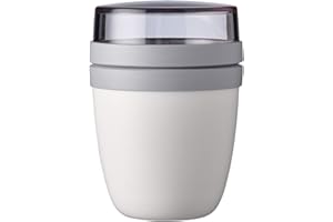Mepal - Fiambrera Ellipse Mini - Práctico Vaso para Yogur y Muesli - Compartimentos separados para Porta Alimentos - Apto par