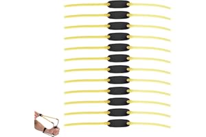 WLVINSON 12 Piezas Tirachinas Profesional de Caza,Gomas Tirachinas Profesional,Goma Elástica para Slingshot Replacemen,Esortera de Catapulta Látex de Gomas Flexible,Katapult Gummis,Verstellbare