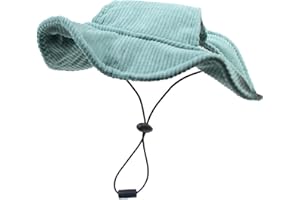 Folpus Outdoor-Hut, Welpen-Sonnenhut für kleine, mittelgroße und große Hunde, atmungsaktive Sommer-Hundekappe, süßer Haustier-Eimerhut für sportliche, L Grün