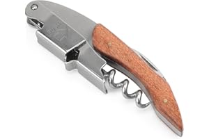 TEKONDA Kellnermesser Profi Korkenzieher Edelstahl Flaschenöffner mit Taschenmesser Weinflaschenöffner Personalisiert Screwpull Korkenzieher Wein für Home Bar Restaurant