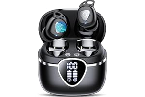 Wireless Earbuds, 2026 Bluetooth Earphones In Ear with 4 ENC Noise Cancelling, 40H Mic Clear Calls Bluetooth Headphones, Deep Bass IP7 Waterproof Mini Ear Buds,USB-C Dual LED Display for Sport Workout