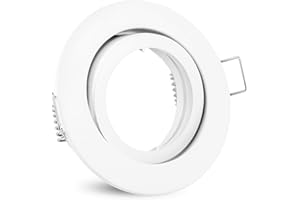 ‎LINOVUM linovum Einbaustrahler Rahmen rund schwenkbar weiß inkl. GU10 Fassung für LED oder Halogen