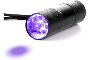 MODLOAN Uv Light Ultraviolet Mini Torch, 9 LED 395nm Blacklight Flashlight for Pet Urine and Stain Detector Uv Torch for Resin Curing On Carpets Floor Counterfeit Money