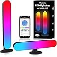 LED Light Bars 2 Pack, Smart LED Lights Desk Lamp RGB Light Bar Gaming Setup Accessories with Immersive APP Control Sync with Music,15 Scene Modes & 4 Music Modes USB Flow Mood Light for TV/PC/Movie