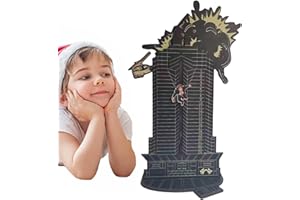 MANOLYEE Die Hard Advent Calendar - 1/4pcs Wooden Die Hard Hans Gruber Advent Calendar 2023,Nakatomi Plaza Advent Calendar,Christmas Countdown Advent Calendar,Interactive Advent Calendar for Tabletop Decor