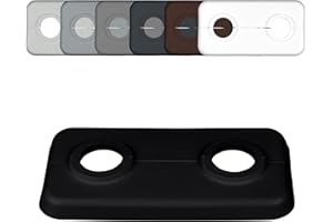 FUX Rozeta z podwójną rurą grzewczą, 12 mm – 21,3 mm, 2-częściowa, ogrzewanie, osłona rury, rozety osłonowe, rozety do grzejników, polipropylen w kolorach specjalnych (16 mm, RAL 9005)